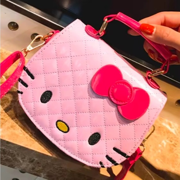 Hello Kitty Cutie Quilted Pink and White Crossbody Mini Bag 💕 - Picture 6 of 10